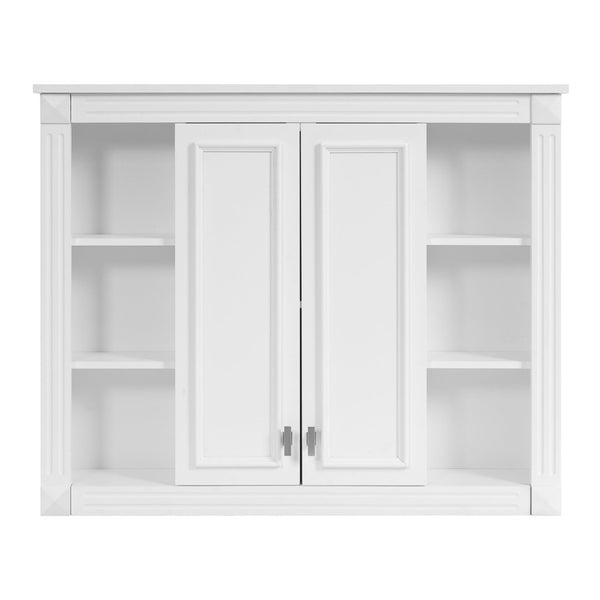 English Elm 36'' Wall Mounted Bathroom Cabinet White Wood Soft Close Double Door Storage N710P358584K