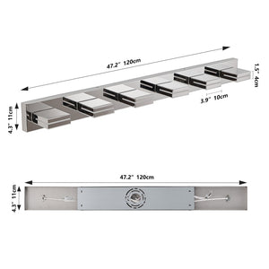 English Elm Modern Six Head Chrome Led Vanity Bar Light for Bathroom Mirror Bright Coverage W1340P248802