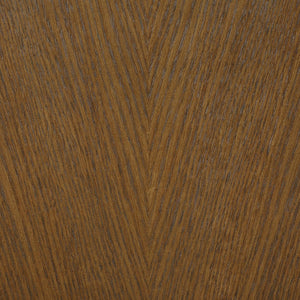 Meridian Furniture Dahlia Art Deco Scalloped Oak Veneer Cane Counter Height Table for Dining or Bar Use Brown 793Brown-T