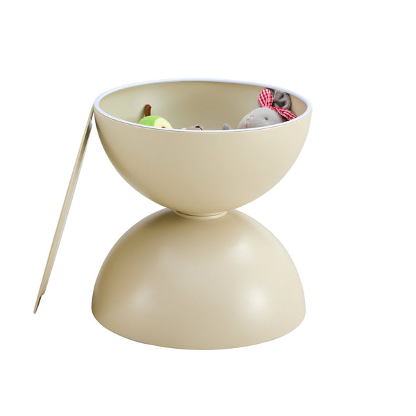 English Elm Milk White Marble-Look Round Coffee Table With Movable Top & Integrated Cat Bed For Stylish Living W370P170340