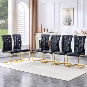 English Elm Set of 2 Glam Faux Alligator Pvc Dining Chairs with Crystal Buckle Bow Legs Black W3875P371059