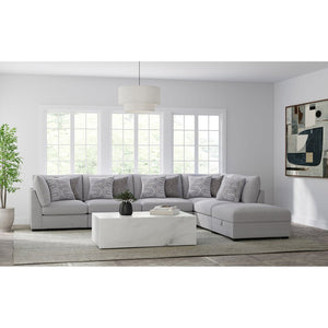 English Elm Lafayette Modular Sectional Sofa Six Piece Feather Down Cushions Contemporary Living Room B062S01447