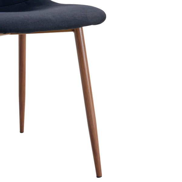 English Elm Table and Chair Set 47 Inch Round Mdf Spliced Top with Dual Tier Storage 4 Seats Black,Dark Walnut,Wood W1151S03335