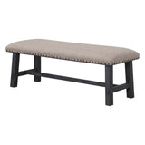 OSP Home Furnishings Callen Bench Grey, Antique Grey base