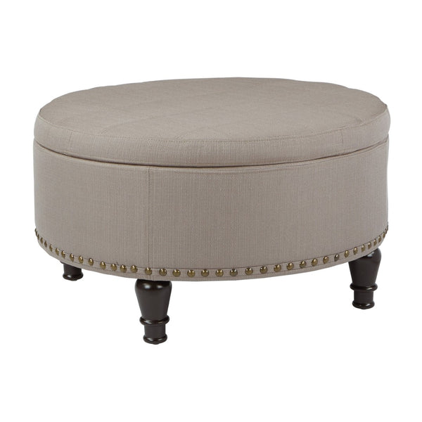 OSP Home Furnishings Augusta storage Ottoman Klein Dolphin