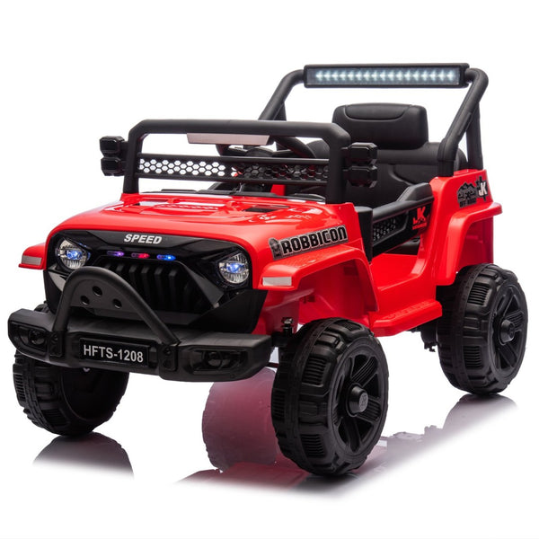English Elm 12v Kids Electric Ride on Truck with Parental Remote Four Wheel Suspension and Led Lights Red W1578P187461