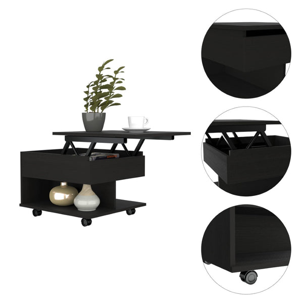 English Elm Babel Lift Top Coffee Table with Hidden Storage Casters and Open Shelf for Living Room B097P407605