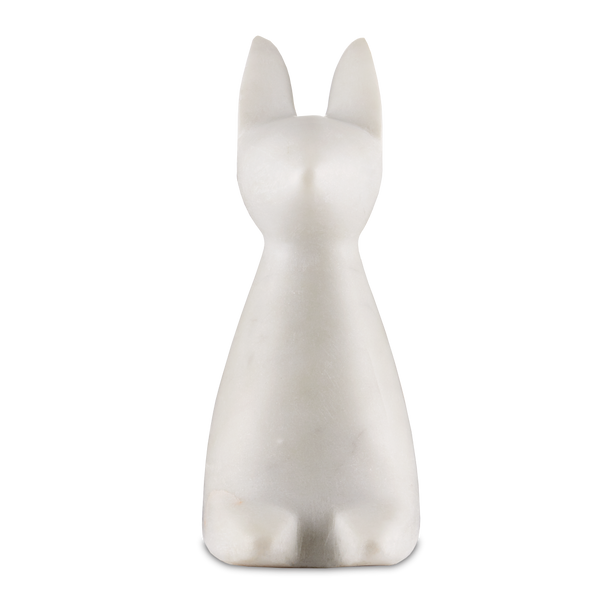 Marble Rabbit Sculpture - Handcrafted Contemporary Stone Art with Elegant Veining for Home Decor