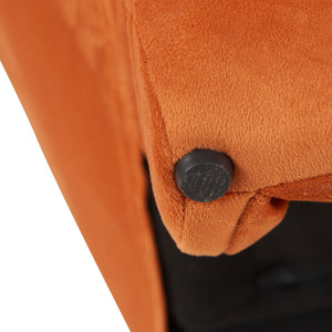 English Elm Furniture Plush 2-in-1 Pet-Friendly Mid Century Modern Accent Chair with Velvet Upholstery, Removable Base and Ergonomic Support for Living Room Orange N843P331163S