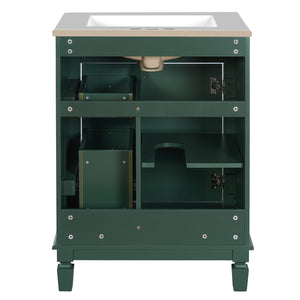 English Elm 24" Stylish Bathroom Vanity With Ceramic Sink & Soft-Close Drawers, Perfect For Small Spaces! N710P318989F