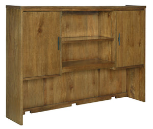 Hekman Furniture 79442 Executive Deck With Adjustable Shelves, Task Lighting, And Solid Mango Wood Finish For Elegance Bedford Bedford Park Executive Deck 79442