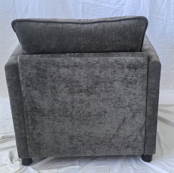 English Elm Lazy bean sofa chair with high-density memory foam, soft fabric armrests for living room comfort Antique Dark Grey W1893P396301