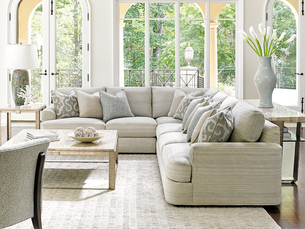 Lexington Stone Canyon Cocktail Table - Contemporary Design With Silver Travertine Top And Elegant Metal Base Carrillo  721-943