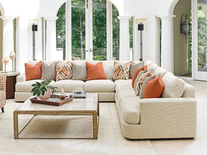 Lexington Stone Canyon Cocktail Table - Contemporary Design With Silver Travertine Top And Elegant Metal Base Carrillo  721-943