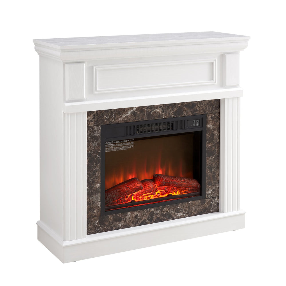 English Elm Electric Fireplace With Classic Mantel Surround, 3D Flame, Remote Control & Adjustable Heat Settings W1758S00031