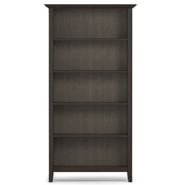 English Elm Amherst 36-Inch Solid Pine 5-Shelf Bookcase In Hickory Brown - Rustic Charm For Any Space B136P238613
