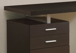 English Elm Computer Desk Reversible 48" Home Office Workstation with File Drawer, Closed Storage, Modern Look Espresso 52 L x 27 W x 7 H B2710P219586