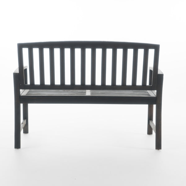 English Elm Christopher Knight Home® - LOJA Bench - Acacia Wood Outdoor Bench with Ergonomic Curved Backrest, Durable Stable Construction DARK GREY 57495.00ACADGY
