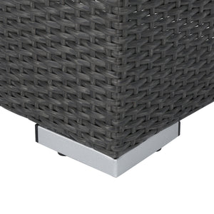 English Elm Christopher Knight Home® - SANTA ROSA BENCH all-weather wicker outdoor seating with foam cushion, lightweight, 300 lb capacity Grey+Silver 48 L x 19 W x 13.5 H N776P339315E