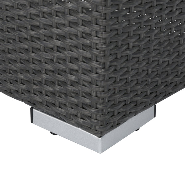 English Elm Christopher Knight Home® - SANTA ROSA BENCH all-weather wicker outdoor seating with foam cushion, lightweight, 300 lb capacity Grey+Silver 48 L x 19 W x 13.5 H N776P339315E