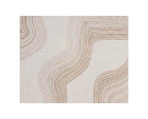 Sunpan Sanibel Hand-tufted Rug - Elegant Ivory And Beige Design With Nature-inspired Flowing Curves Taupe Wool 111983