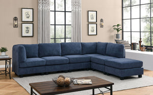 English Elm Faux Leather Modular Sectional Sofa Reconfigurable Pu Upholstery Living Room B2748S00180