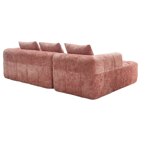 English Elm United Modern Chenille 98.42-Inch L-Shaped Modular Sectional Sofa With Chaise & Side Pockets P1 W1568S00148-GIGA