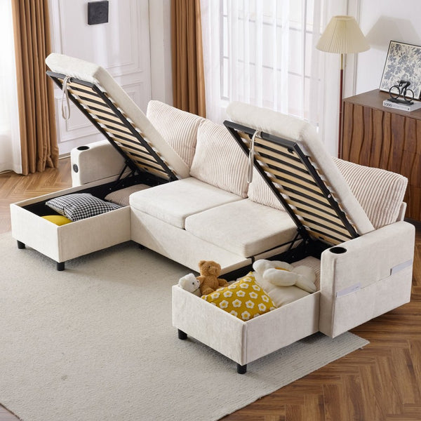 English Elm Swivel Barrel Accent Chair Chenille Tufted Round Club Seat for Living Room Lounge Beige N719S002230A