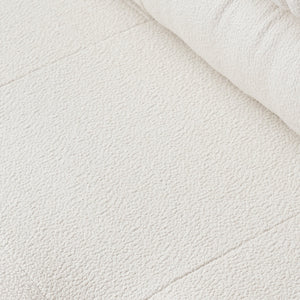 English Elm Urban Modern Modular Sofa Teddy Fleece Capitonné Design High Modularity Plush Comfort Corner Ready for Cozy Living Spaces Beige B341S00036