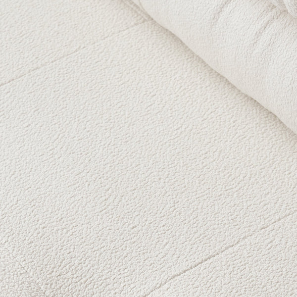 English Elm Urban Modern Modular Sofa Teddy Fleece Capitonné Design High Modularity Plush Comfort Corner Ready for Cozy Living Spaces Beige B341S00036