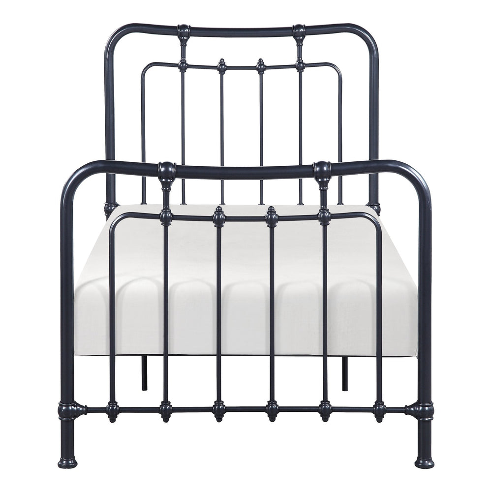 English Elm Gunmetal Full Size Platform Bed with Vintage Metal Frame, Timeless Engleside Design and Sturdy Support Gunmetal 47.5 L x 45.5 W x 4 H B011P355283