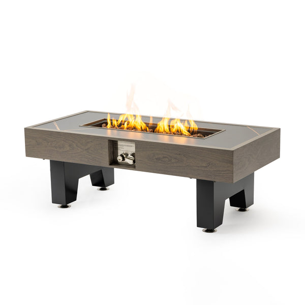 English Elm 42_Inch Contemporary Iron Fire Pit Table – Durable, Propane-Powered, Perfect For Outdoor Gatherings! W3131P277178