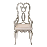 English Elm Madigan Ivory and Antique Champagne Arm Chairs (Set Of 2)