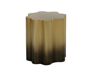 Sunpan Dahlia End Table - Elegant Floral Design with Curves to Elevate Your Living Space Aesthetic Gold Ombre