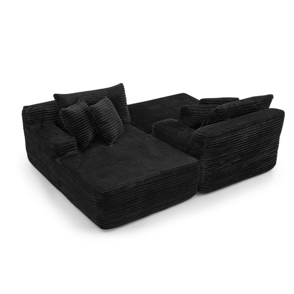 English Elm Two-Seater Lazy Lounge Chair – Plush Velvet Sofa For Cozy Living Rooms & Bedrooms, No Assembly Required W487S00347-GIGA