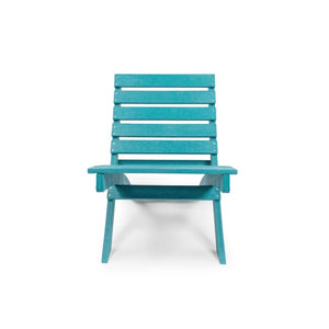 English Elm Grandcourt Recycled Hdpe Outdoor Folding Chair with Marine Grade Hardware for Patio Use Teal B2745P409672