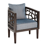 INK+IVY Crackle Mid-Century Accent Chair FPF18-0414 Blue