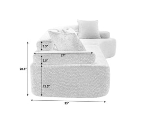 English Elm Modern Foam-Filled Sleeper Sofa Bed For Living Room & Bedroom, Stylish Boucle Design, 3 Colors W2705S00008-GIGA