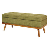 OSP Home Furnishings Katheryn Storage Bench Green Fabric