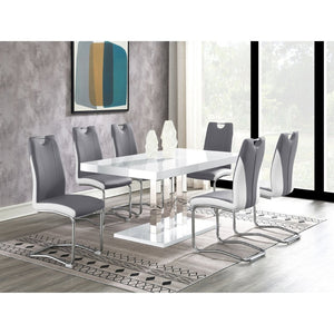 English Elm Jernigan Two-tone Leatherette Cantilever Dining Chairs with Chrome Base Set of 4 B062S01428