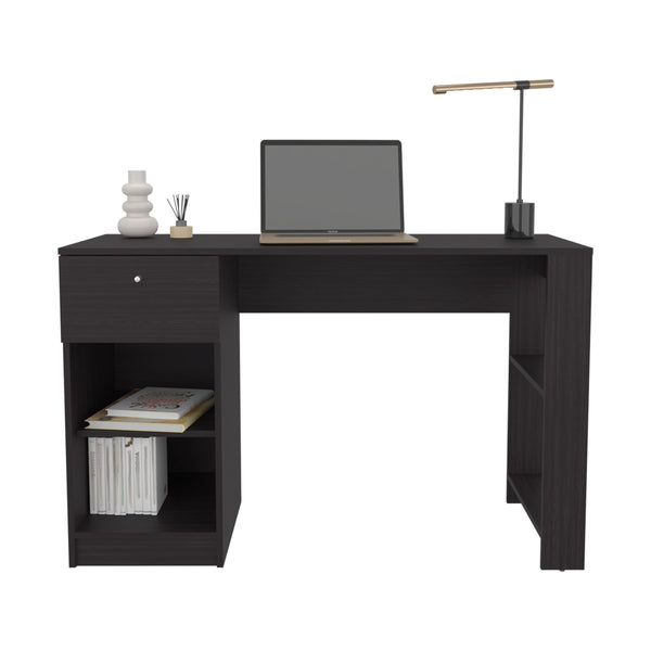 English Elm Computer desk with 3 shelves for home office organization, durable engineered wood, eco-friendly finish Black 52.76 L x 47.3 W x 3.54 H B097P262381