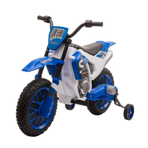 English Elm Aosom 12v Ride-on Dirt Bike for Kids with Training Wheels and Throttle Control W2225P200734