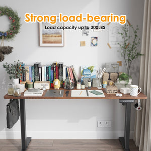 English Elm Stary Electric Standing Desk - Adjustable Height Sit-Stand Workspace With Elegant Splice Board Finish T3623P339399-GIGA