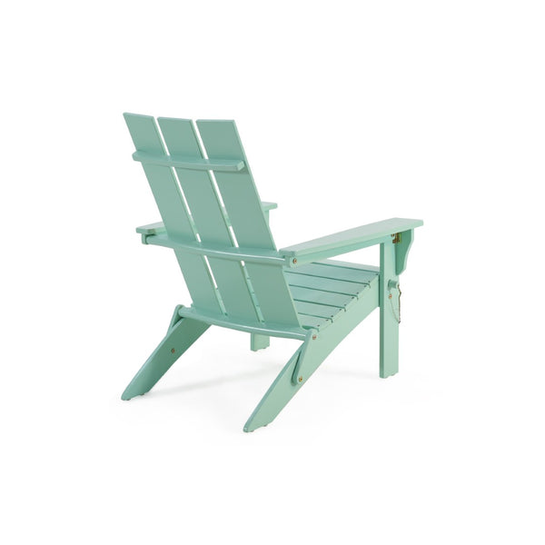 English Elm Zuma Solid Acacia Foldable Adirondack Chair Rustic Outdoor Lounger for Deck or Patio Mint 68319.00MNT