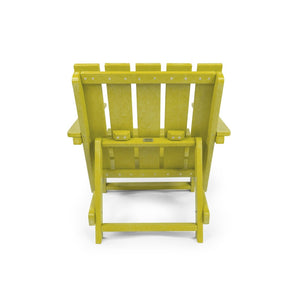 English Elm Shoreline Recycled Hdpe Folding Adirondack Chair Fully Assembled Modern Patio Seating Yellow B2745P409680