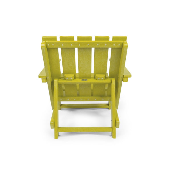 English Elm Shoreline Recycled Hdpe Folding Adirondack Chair Fully Assembled Modern Patio Seating Yellow B2745P409680
