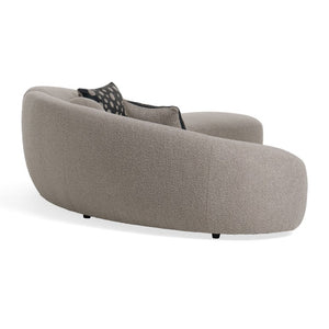 VIG Furniture Allis Luxe Curved Grey & Black Sectional Sofa — Seats 6, Foam Comfort, Durable Fabric, Glam Accent Pillows VGOD-ZW-21032-GRY-SECT