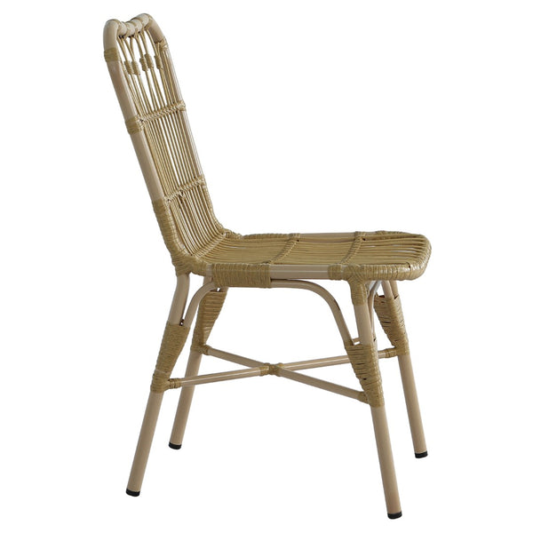 English Elm 5 Piece Outdoor Dining Set Acacia Wood Table Woven Rattan Chairs Patio Backyard N762S000013AAN