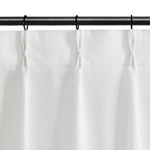 English Elm 2-piece Pinch Pleat Poly Linen Curtain Panels Tailored Formal Drape for Any Room White B035P482980
