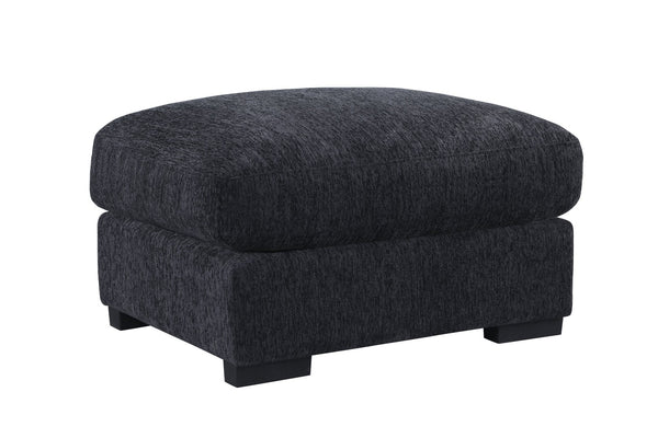 English Elm Modern Flannel Velvet Modular Sectional with Reclining Seats Usb Console Ottomans Dark Gray B2730S00044